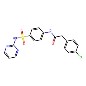 2-(4-Chloro-phenyl)-N-[4-(pyrimidin-2-ylsulfamoyl)-phenyl]-acetamide structure