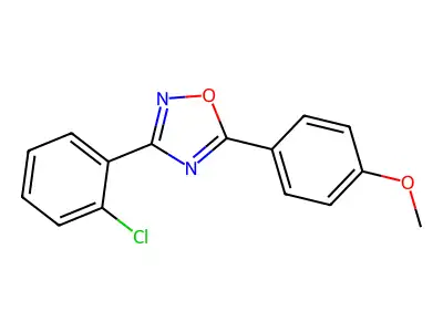 3-(2-Chlorophenyl)-5-(4-methoxyphenyl)-1,2,4-oxadiazole structure