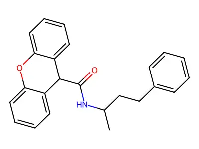 N-(4-phenylbutan-2-yl)-9H-xanthene-9-carboxamide structure