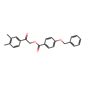 2-(3,4-Dimethylphenyl)-2-oxoethyl 4-(benzyloxy)benzoate structure