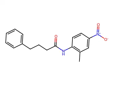 N-(2-methyl-4-nitrophenyl)-4-phenylbutanamide structure