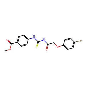 Methyl 4-[[2-(4-bromophenoxy)acetyl]carbamothioylamino]benzoate structure