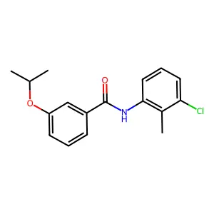 N-(3-chloro-2-methylphenyl)-3-propan-2-yloxybenzamide structure