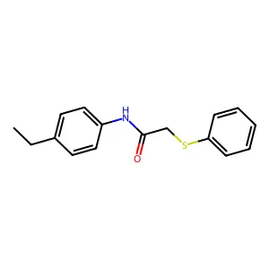 N-(4-ethylphenyl)-2-(phenylsulfanyl)acetamide structure