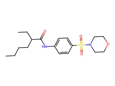 2-ethyl-N-[4-(morpholin-4-ylsulfonyl)phenyl]hexanamide structure