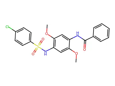 N-(4-{[(4-chlorophenyl)sulfonyl]amino}-2,5-dimethoxyphenyl)benzamide structure