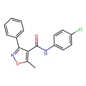 N-(4-chlorophenyl)-5-methyl-3-phenyl-1,2-oxazole-4-carboxamide structure