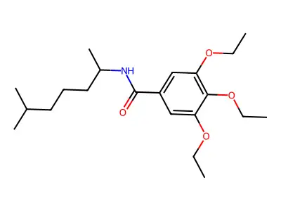 3,4,5-triethoxy-N-(6-methylheptan-2-yl)benzamide structure