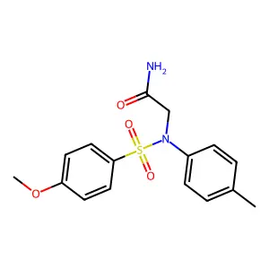 2-(N-(4-methoxyphenyl)sulfonyl-4-methylanilino)acetamide structure