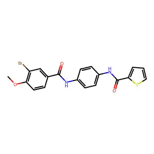 N-[4-[(3-bromo-4-methoxybenzoyl)amino]phenyl]thiophene-2-carboxamide structure