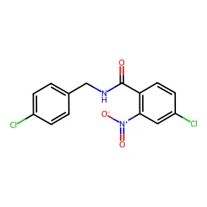 4-chloro-N-(4-chlorobenzyl)-2-nitrobenzamide structure