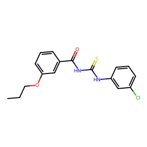 N-[(3-chlorophenyl)carbamothioyl]-3-propoxybenzamide structure