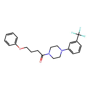 4-Phenoxy-1-[4-[3-(trifluoromethyl)phenyl]piperazin-1-yl]butan-1-one structure