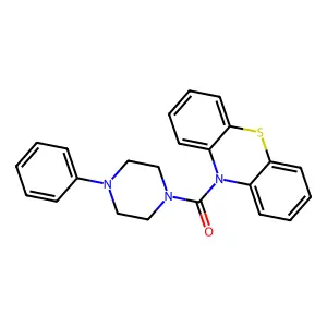 4-Phenylpiperazinyl phenothiazin-10-yl ketone structure