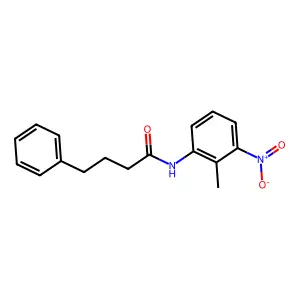 N-(2-methyl-3-nitrophenyl)-4-phenylbutanamide structure