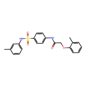 2-(2-methylphenoxy)-N-[4-[(3-methylphenyl)sulfamoyl]phenyl]acetamide structure