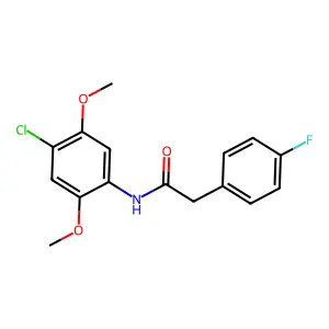 N-(4-chloro-2,5-dimethoxyphenyl)-2-(4-fluorophenyl)acetamide structure