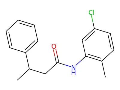N-(5-chloro-2-methylphenyl)-3-phenylbutanamide structure