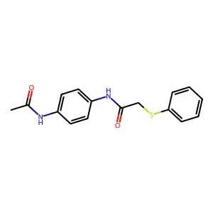 N-(4-acetamidophenyl)-2-phenylsulfanylacetamide structure