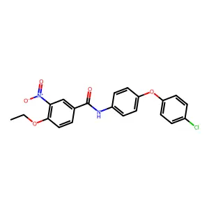 N-[4-(4-chlorophenoxy)phenyl]-4-ethoxy-3-nitrobenzamide structure