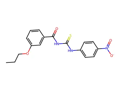 N-[(4-nitrophenyl)carbamothioyl]-3-propoxybenzamide structure