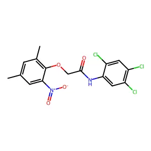2-(2,4-dimethyl-6-nitrophenoxy)-N-(2,4,5-trichlorophenyl)acetamide structure