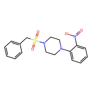 1-(2-Nitro-phenyl)-4-phenylmethanesulfonyl-piperazine structure