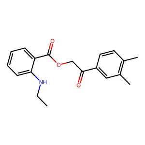 2-(3,4-Dimethylphenyl)-2-oxoethyl 2-(ethylamino)benzoate structure