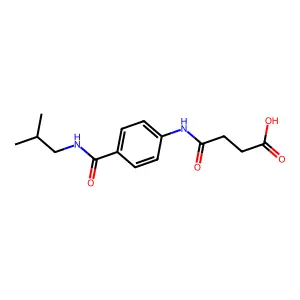 4-((4-(Isobutylcarbamoyl)phenyl)amino)-4-oxobutanoic acid structure