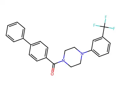 (4-Phenylphenyl)-[4-[3-(trifluoromethyl)phenyl]piperazin-1-yl]methanone structure