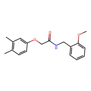 2-(3,4-dimethylphenoxy)-N-(2-methoxybenzyl)acetamide structure