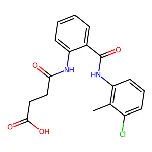 4-[2-[(3-Chloro-2-methylphenyl)carbamoyl]anilino]-4-oxobutanoic acid structure