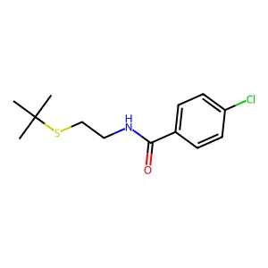 N-[2-(tert-butylsulfanyl)ethyl]-4-chlorobenzamide structure