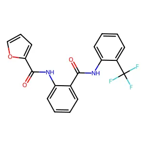 N-[2-[[2-(trifluoromethyl)phenyl]carbamoyl]phenyl]furan-2-carboxamide structure