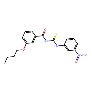 3-butoxy-N-[(3-nitrophenyl)carbamothioyl]benzamide structure