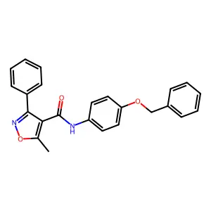 N-[4-(benzyloxy)phenyl]-5-methyl-3-phenyl-1,2-oxazole-4-carboxamide structure