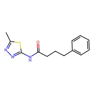 N-(5-methyl-1,3,4-thiadiazol-2-yl)-4-phenylbutanamide structure