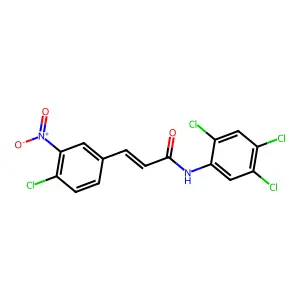 (E)-3-(4-chloro-3-nitrophenyl)-N-(2,4,5-trichlorophenyl)prop-2-enamide structure