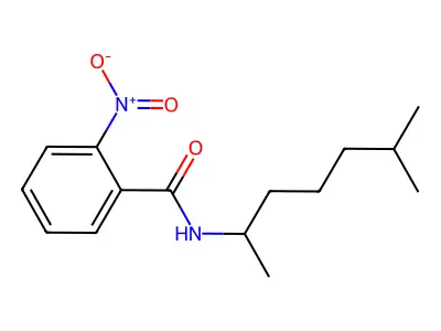 N-(6-methylheptan-2-yl)-2-nitrobenzamide structure
