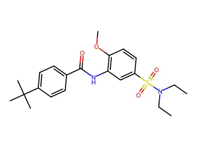 4-tert-butyl-N-[5-(diethylsulfamoyl)-2-methoxyphenyl]benzamide structure