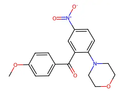 (4-Methoxyphenyl)-(2-morpholin-4-yl-5-nitrophenyl)methanone structure