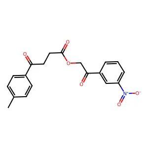 2-(3-Nitrophenyl)-2-oxoethyl 4-(4-methylphenyl)-4-oxobutanoate structure