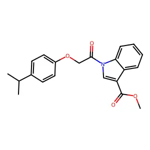 Methyl 1-(2-(4-isopropylphenoxy)acetyl)-1H-indole-3-carboxylate structure
