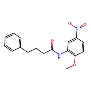N-(2-methoxy-5-nitrophenyl)-4-phenylbutanamide structure