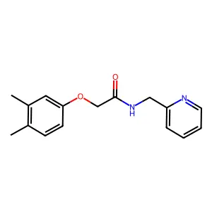 2-(3,4-dimethylphenoxy)-N-(pyridin-2-ylmethyl)acetamide structure