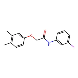 2-(3,4-dimethylphenoxy)-N-(3-iodophenyl)acetamide structure