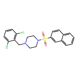 1-[(2,6-Dichlorophenyl)methyl]-4-naphthalen-2-ylsulfonylpiperazine structure