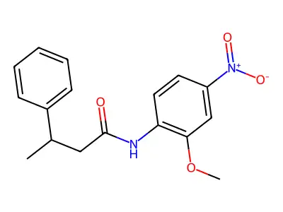 N-(2-methoxy-4-nitrophenyl)-3-phenylbutanamide structure