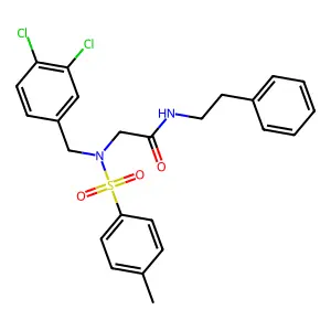 N~2~-(3,4-dichlorobenzyl)-N~2~-[(4-methylphenyl)sulfonyl]-N-(2-phenylethyl)glycinamide structure