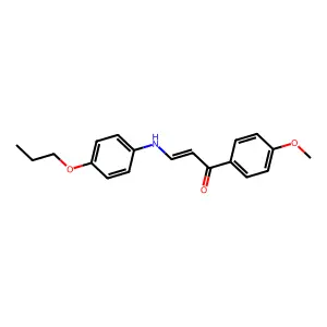 (E)-1-(4-methoxyphenyl)-3-(4-propoxyanilino)prop-2-en-1-one structure